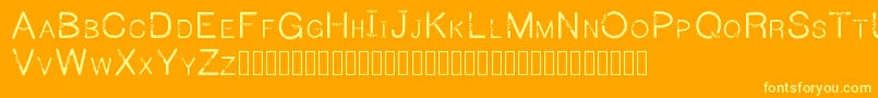 Jeepcaps Font – Yellow Fonts on Orange Background