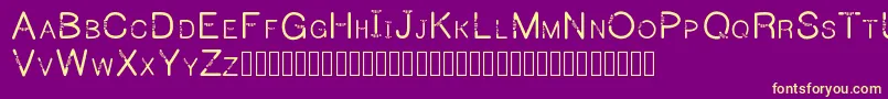 Jeepcaps Font – Yellow Fonts on Purple Background