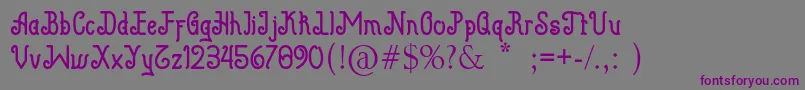 Beguyur Font – Purple Fonts on Gray Background