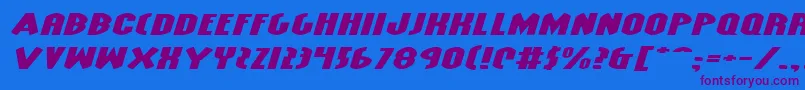 GrendelsMotherExtraExpItl Font – Purple Fonts on Blue Background