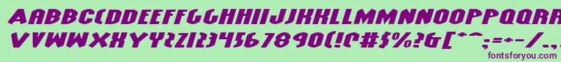 GrendelsMotherExtraExpItl Font – Purple Fonts on Green Background