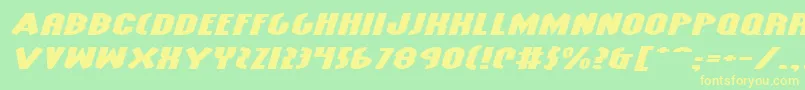 GrendelsMotherExtraExpItl Font – Yellow Fonts on Green Background