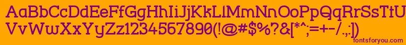 StreetCornerSlabSemibold Font – Purple Fonts on Orange Background