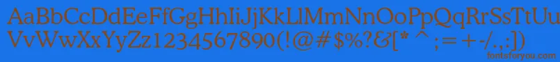 Cooperlightcbt Font – Brown Fonts on Blue Background