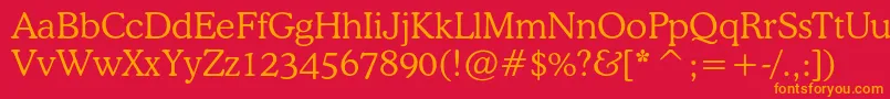 Cooperlightcbt Font – Orange Fonts on Red Background