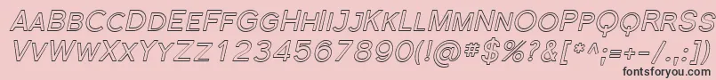 SfflorencesansscoutlineIta Font – Black Fonts on Pink Background