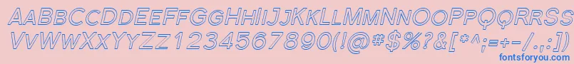 SfflorencesansscoutlineIta Font – Blue Fonts on Pink Background