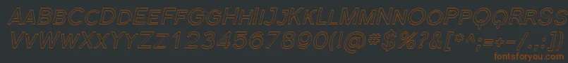Fonte SfflorencesansscoutlineIta – fontes marrons em um fundo preto