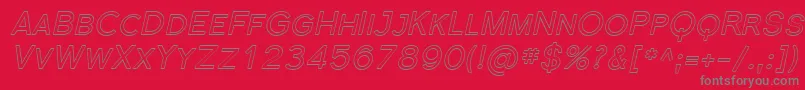 SfflorencesansscoutlineIta Font – Gray Fonts on Red Background