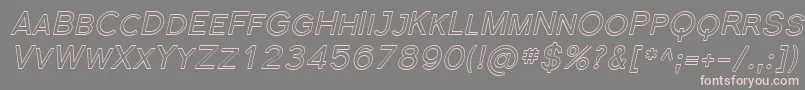 SfflorencesansscoutlineIta Font – Pink Fonts on Gray Background
