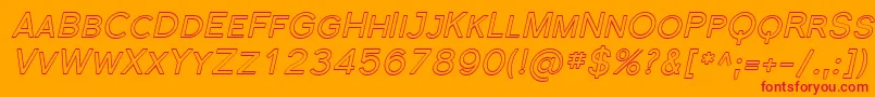 SfflorencesansscoutlineIta Font – Red Fonts on Orange Background