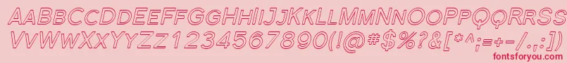 SfflorencesansscoutlineIta Font – Red Fonts on Pink Background