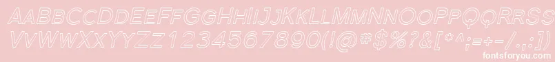 SfflorencesansscoutlineIta Font – White Fonts on Pink Background