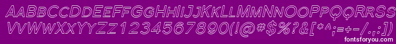 SfflorencesansscoutlineIta Font – White Fonts on Purple Background