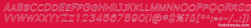 SfflorencesansscoutlineIta Font – White Fonts on Red Background