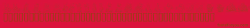 KrHolidayTeddies Font – Brown Fonts on Red Background