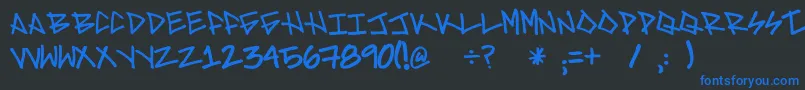 Шрифт Brave – синие шрифты на чёрном фоне