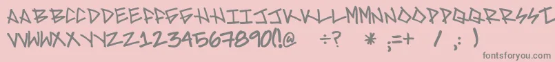 Brave Font – Gray Fonts on Pink Background