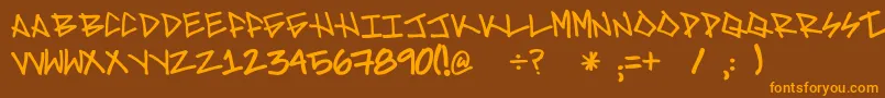 Шрифт Brave – оранжевые шрифты на коричневом фоне