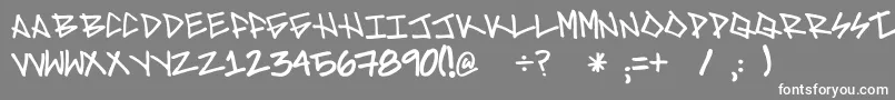 フォントBrave – 灰色の背景に白い文字