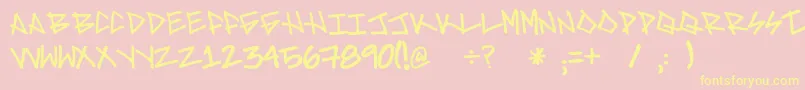 Brave Font – Yellow Fonts on Pink Background