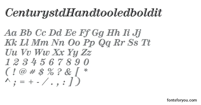 Fuente CenturystdHandtooledboldit - alfabeto, números, caracteres especiales
