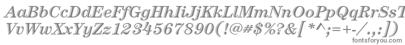 CenturystdHandtooledboldit-fontti – harmaat kirjasimet valkoisella taustalla