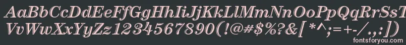 CenturystdHandtooledboldit Font – Pink Fonts on Black Background