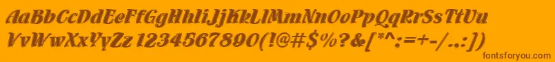 Flamencoinld Font – Brown Fonts on Orange Background