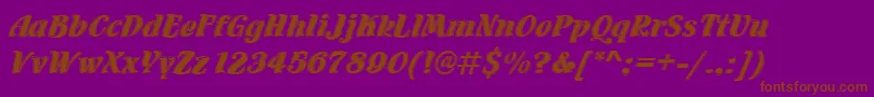 Flamencoinld Font – Brown Fonts on Purple Background