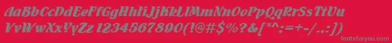 Flamencoinld Font – Gray Fonts on Red Background