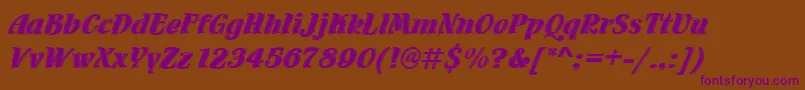Flamencoinld Font – Purple Fonts on Brown Background