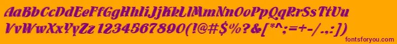 Flamencoinld Font – Purple Fonts on Orange Background