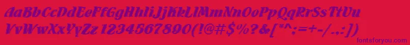 Flamencoinld Font – Purple Fonts on Red Background