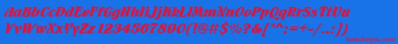 Flamencoinld Font – Red Fonts on Blue Background