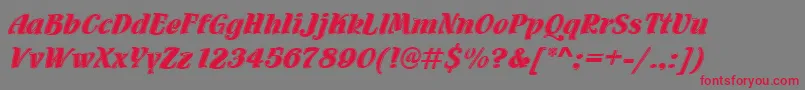 Flamencoinld Font – Red Fonts on Gray Background