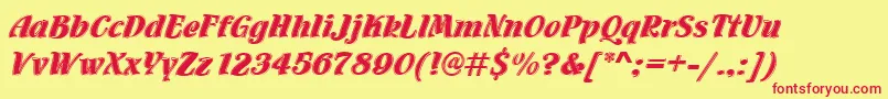 Flamencoinld Font – Red Fonts on Yellow Background