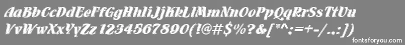 Flamencoinld Font – White Fonts on Gray Background
