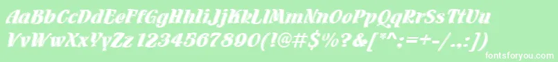 Flamencoinld Font – White Fonts on Green Background