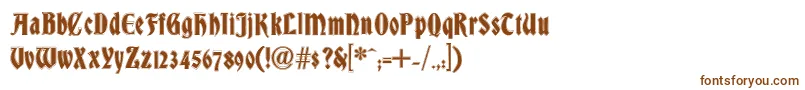 DsBradleyContour Font – Brown Fonts on White Background
