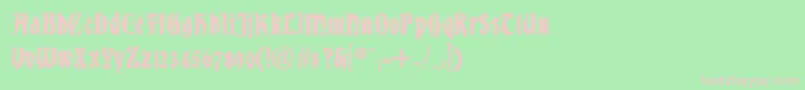 DsBradleyContour Font – Pink Fonts on Green Background