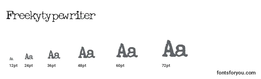 Freekytypewriter Font Sizes