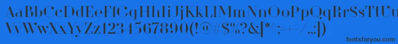 DitaSweet Font – Black Fonts on Blue Background