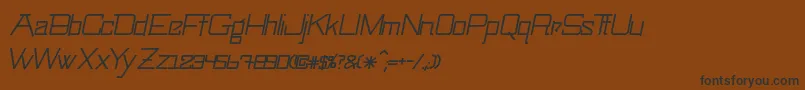 SwingarmyoriLightitalic Font – Black Fonts on Brown Background