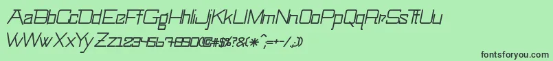 SwingarmyoriLightitalic Font – Black Fonts on Green Background