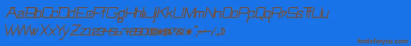 SwingarmyoriLightitalic Font – Brown Fonts on Blue Background
