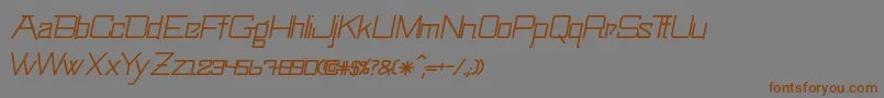 SwingarmyoriLightitalic Font – Brown Fonts on Gray Background