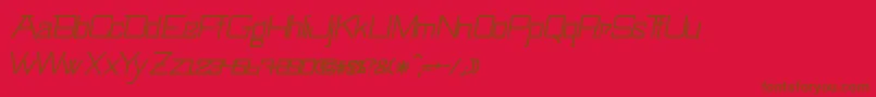 SwingarmyoriLightitalic Font – Brown Fonts on Red Background