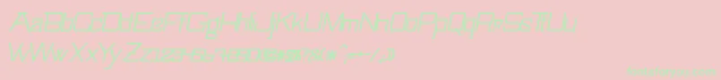 SwingarmyoriLightitalic Font – Green Fonts on Pink Background