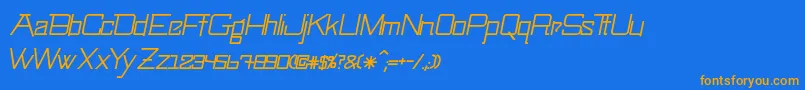 SwingarmyoriLightitalic Font – Orange Fonts on Blue Background